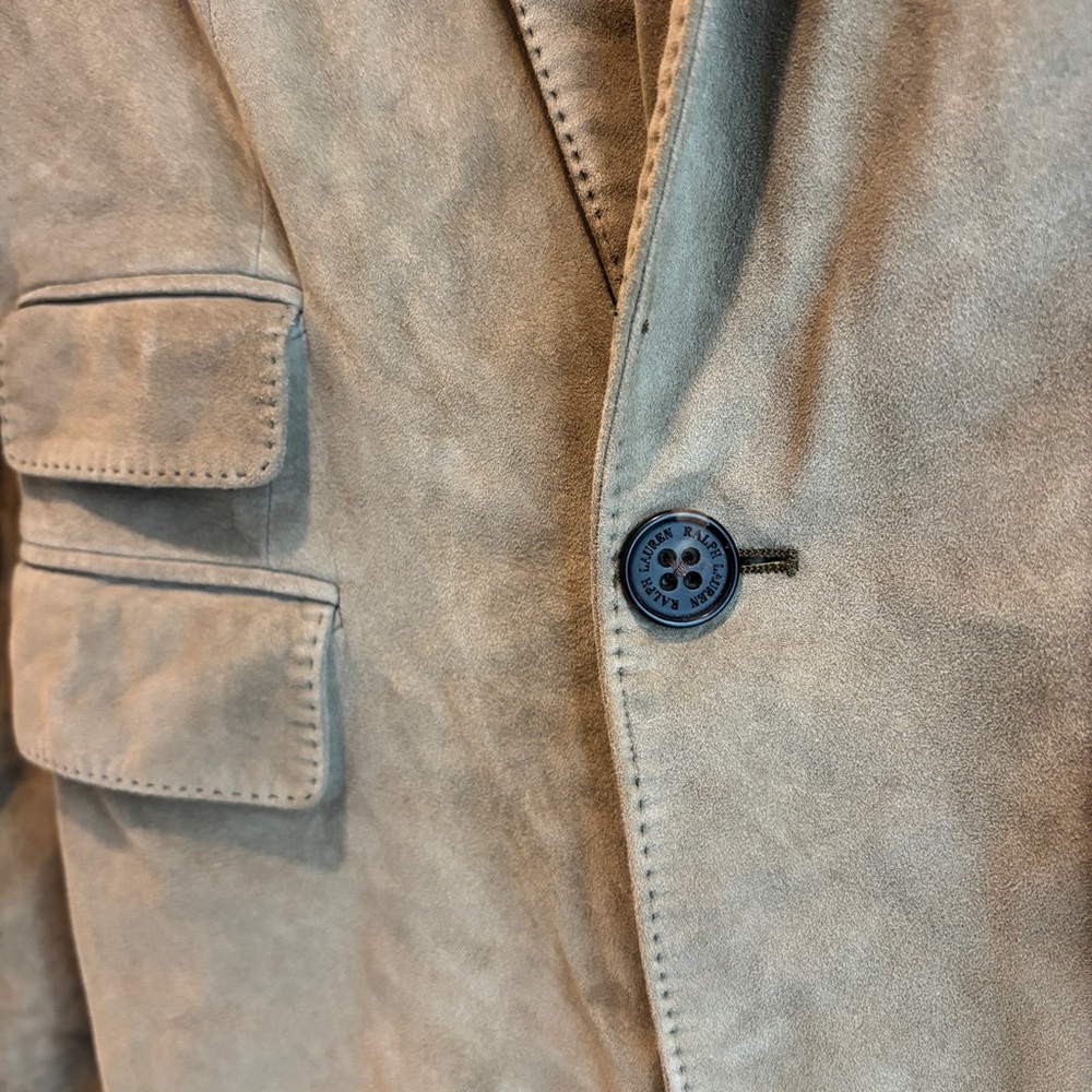 Ralph Lauren Purple Label Suede Jacket Women’s 10 *read* - Picture 7 of 9